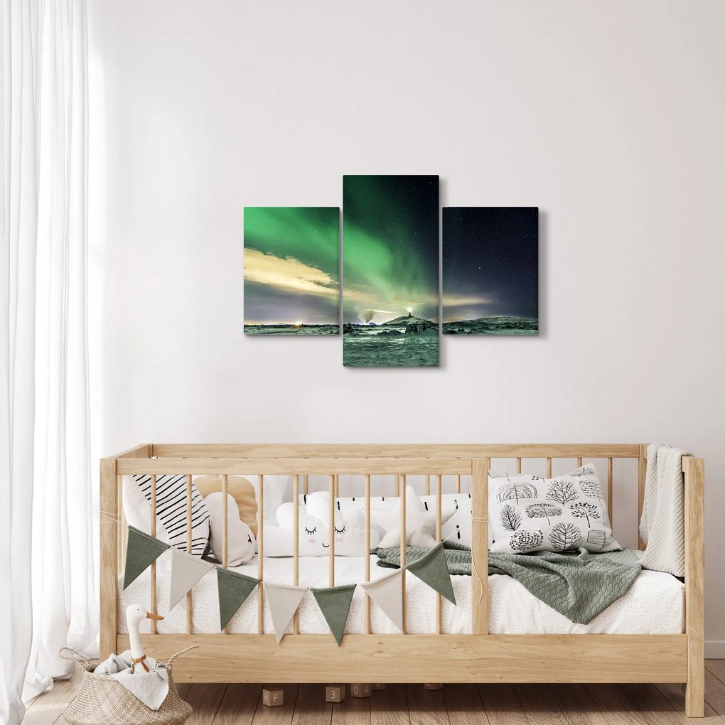 Tablou cu Aurora Borealis (90x60 cm)