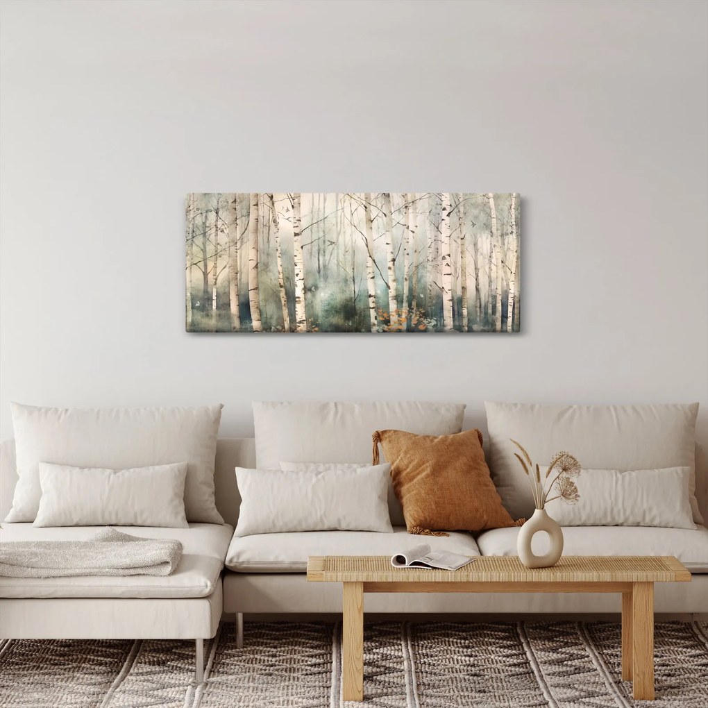 Tablou - Desenarea unui model de pădure (120x50 cm)