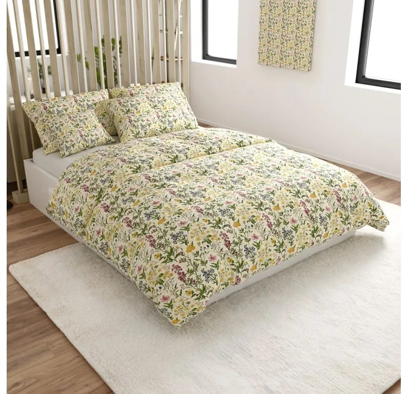 Lenjerie de pat creponata HERBELLE colorata Dimensiune lenjerie de pat: 70 x 90 cm | 140 x 200 cm