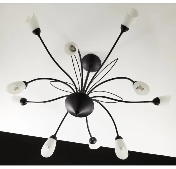 Jupiter 2056 - Candelabru GLORIOSA pe tijă 10xG9/14W/230V, negru