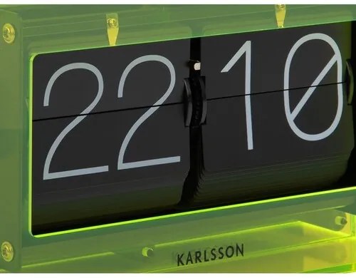 Karlsson 5976YE ceas de perete/masă cu design verde, 21 cm