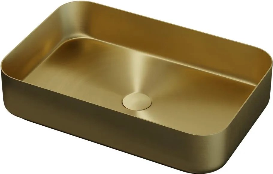 Lavoar pentru blat LJORDAL 52x34 cm oțel/alamă