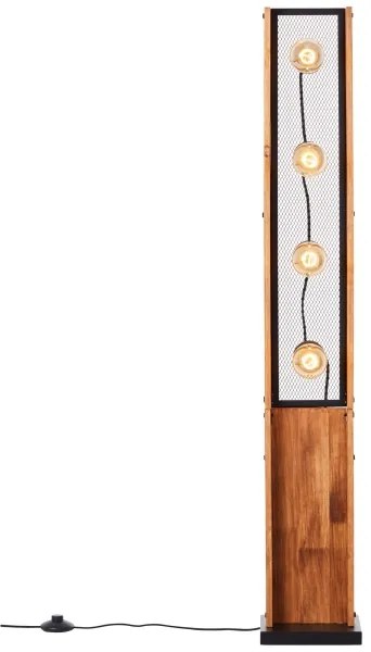 Brilliant - Lampadar CALANDRA din lemn de pin, 4xE27/42W/230V