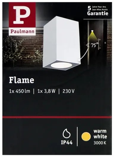 Aplică de exterior Paulmann 94329 LED/3,8W IP44 FLAME 230V albă