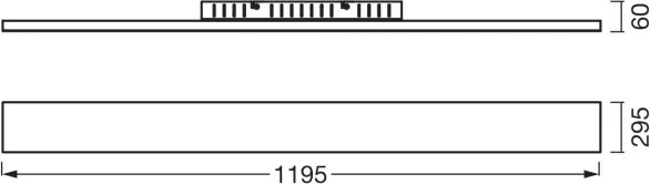 Osram - Panou LED PLANON, montaj aparent, 40 W, 230 V, 3000 K, 30 x 120 cm, alb