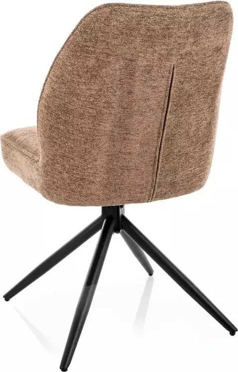 Scaun tapițat John Raven latte 34 / negru mat