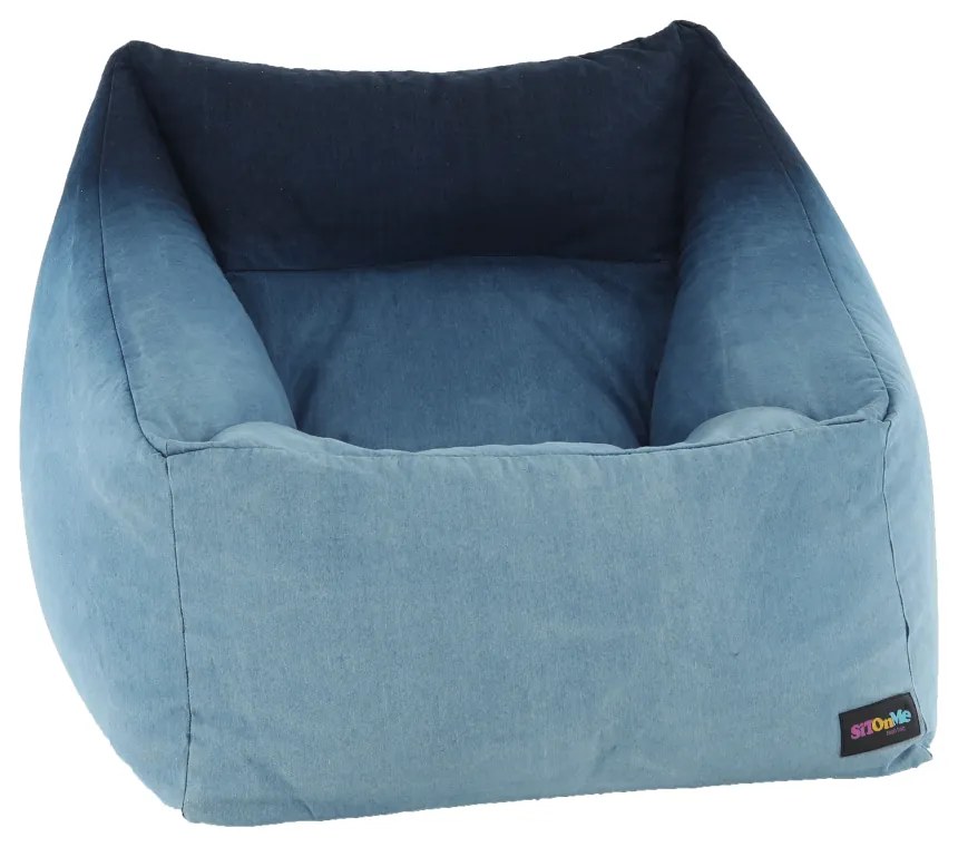 Fotoliu tip sac, material textil jeans, KOZANIT