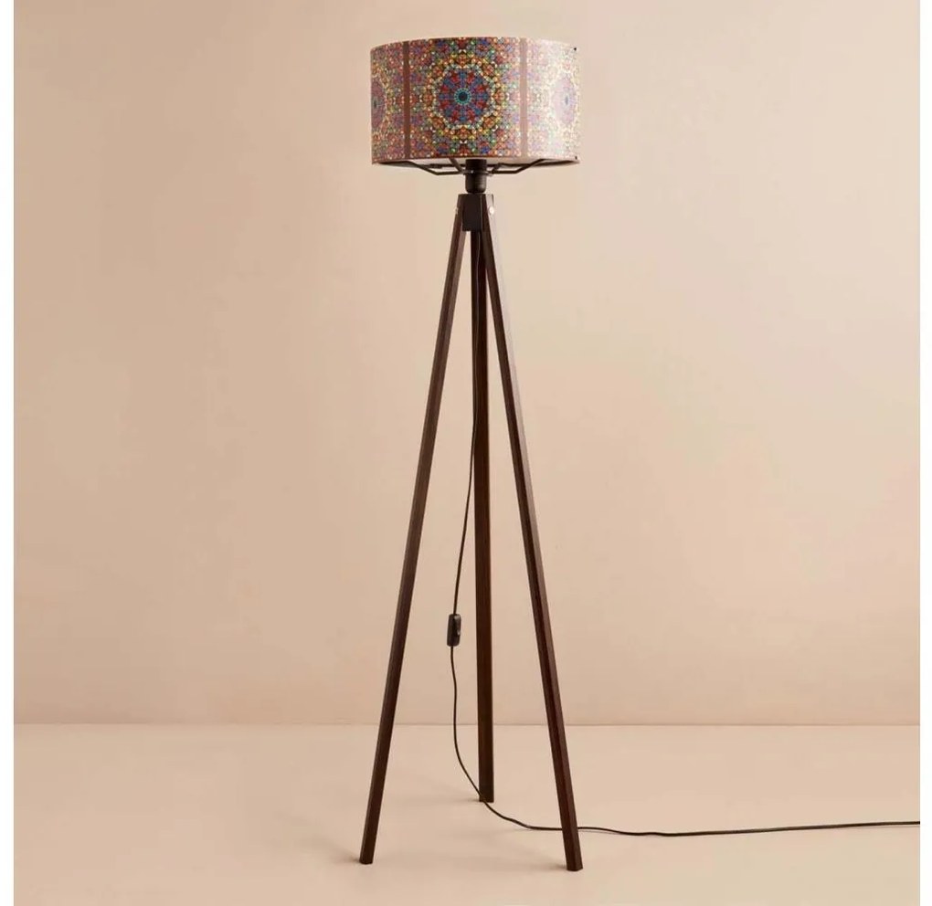 Lampă de podea AYD 1xE27/40W/230V maro/multicolor