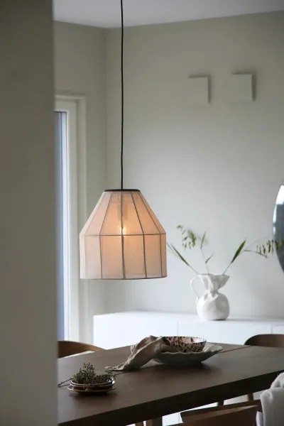 Markslöjd 108956 - Lustră suspendată pe cablu AIKO 1xE27/60W/230V Diam. 37 cm crem/negru