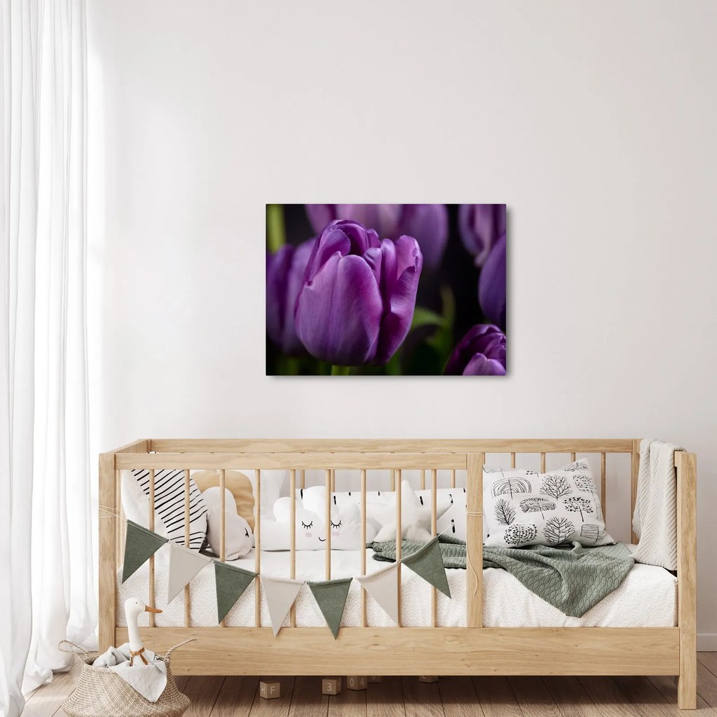 Tablou cu flori de lalele (70x50 cm)