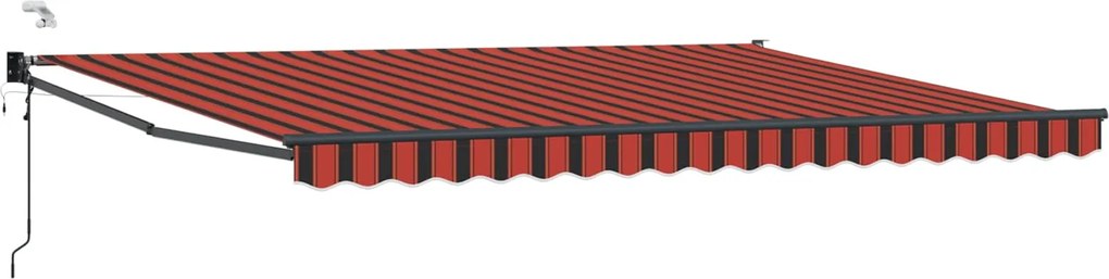 vidaXL Cort electric retractabil Portocalie și maro 4 × 3 m
