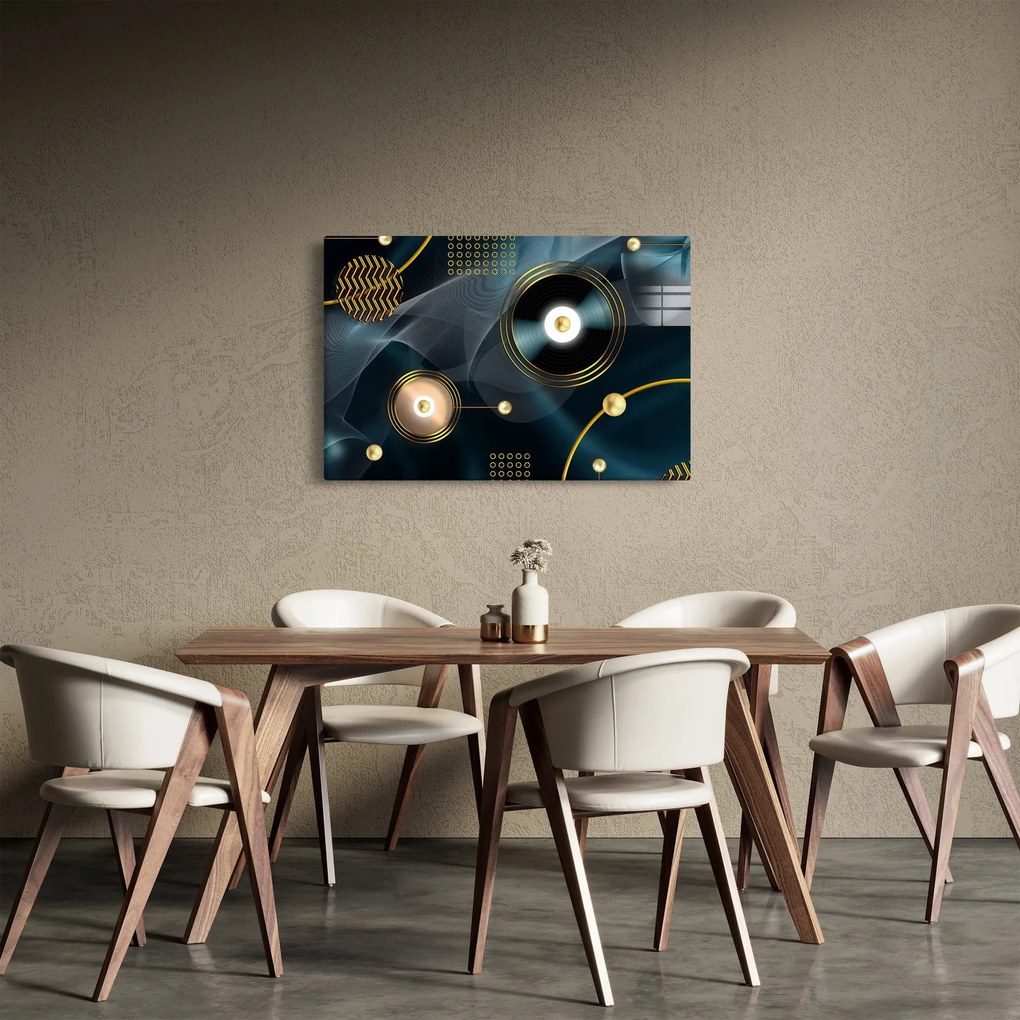 Tablou - Cercuri aurii (90x60 cm)