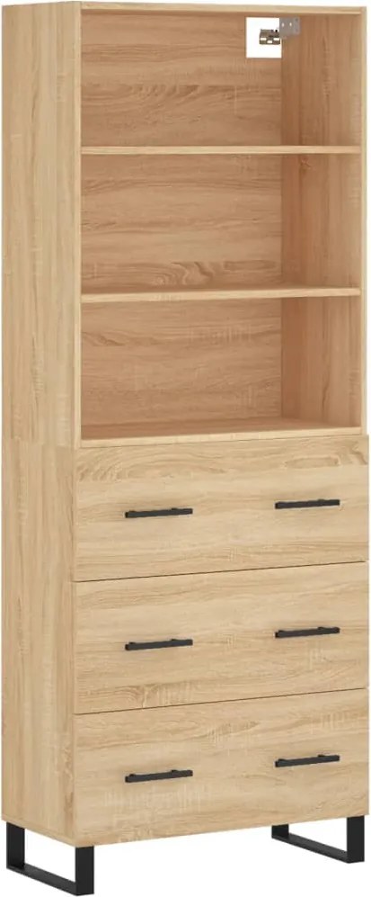 vidaXL Dulap înalt, stejar sonoma, 69,5x34x180 cm, lemn compozit