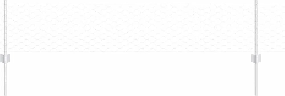 vidaXL Gard cu Stâlp Argintiu 0,4 x 10 m Oțel