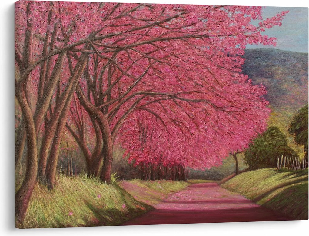 Tablou cu copaci înfloriți (70x50 cm)
