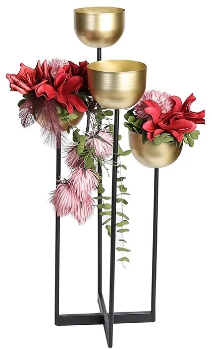 Suport flori QUATTRO, metal, 97 cm