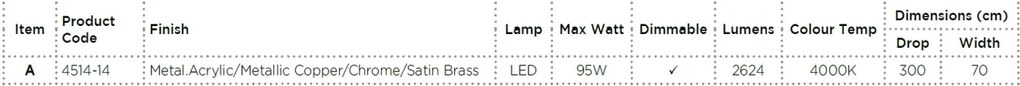 Lustra design modern cu 14 pendule LED Planets 14 4514-14 SRT