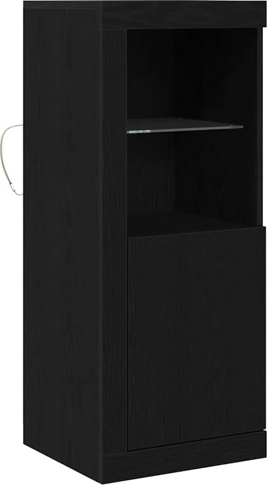 vidaXL Bufet LED Negru 41 x 37 x 100 cm Lemn compozit