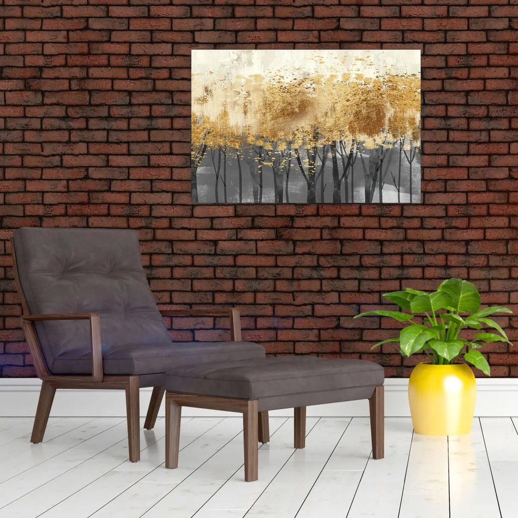 Tablou - Copaci aurii (90x60 cm)