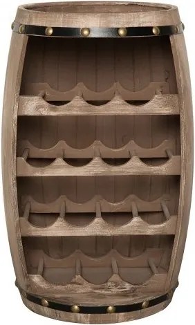 Raft pentru sticle- Bar design colonial Chateau 60cm natur