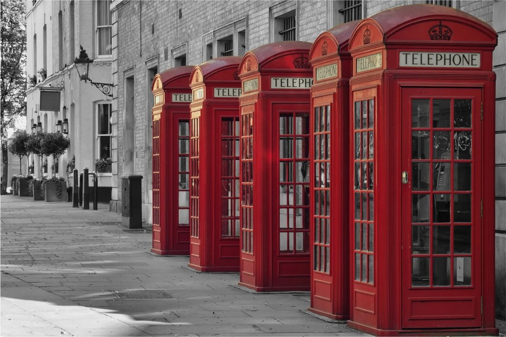 Tablou - Cutii telefonice din Londra (90x60 cm)
