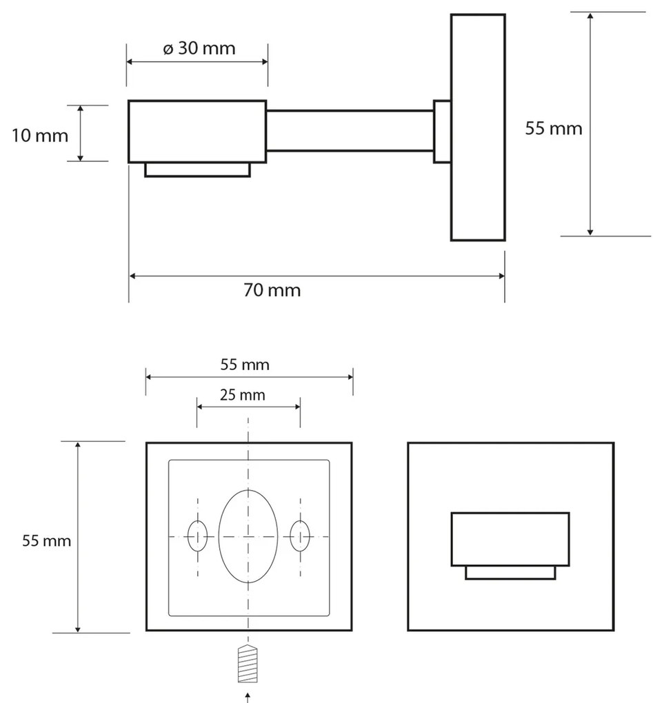 Suport de săpun magnetic SAPHO XQ801 X-square, crom