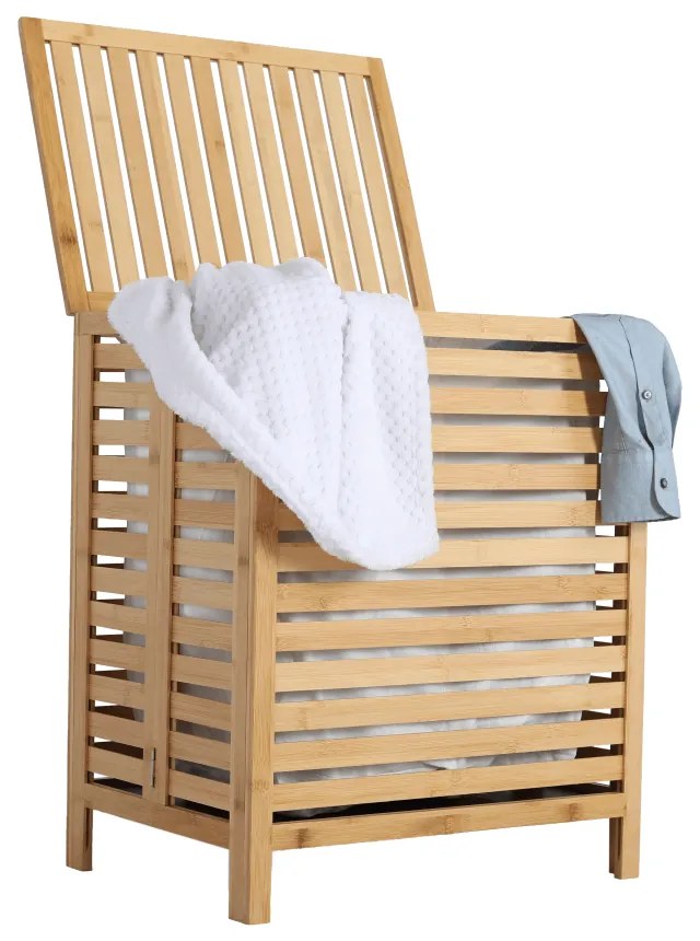 Cos de rufe, bambus natural/alb, MENORK