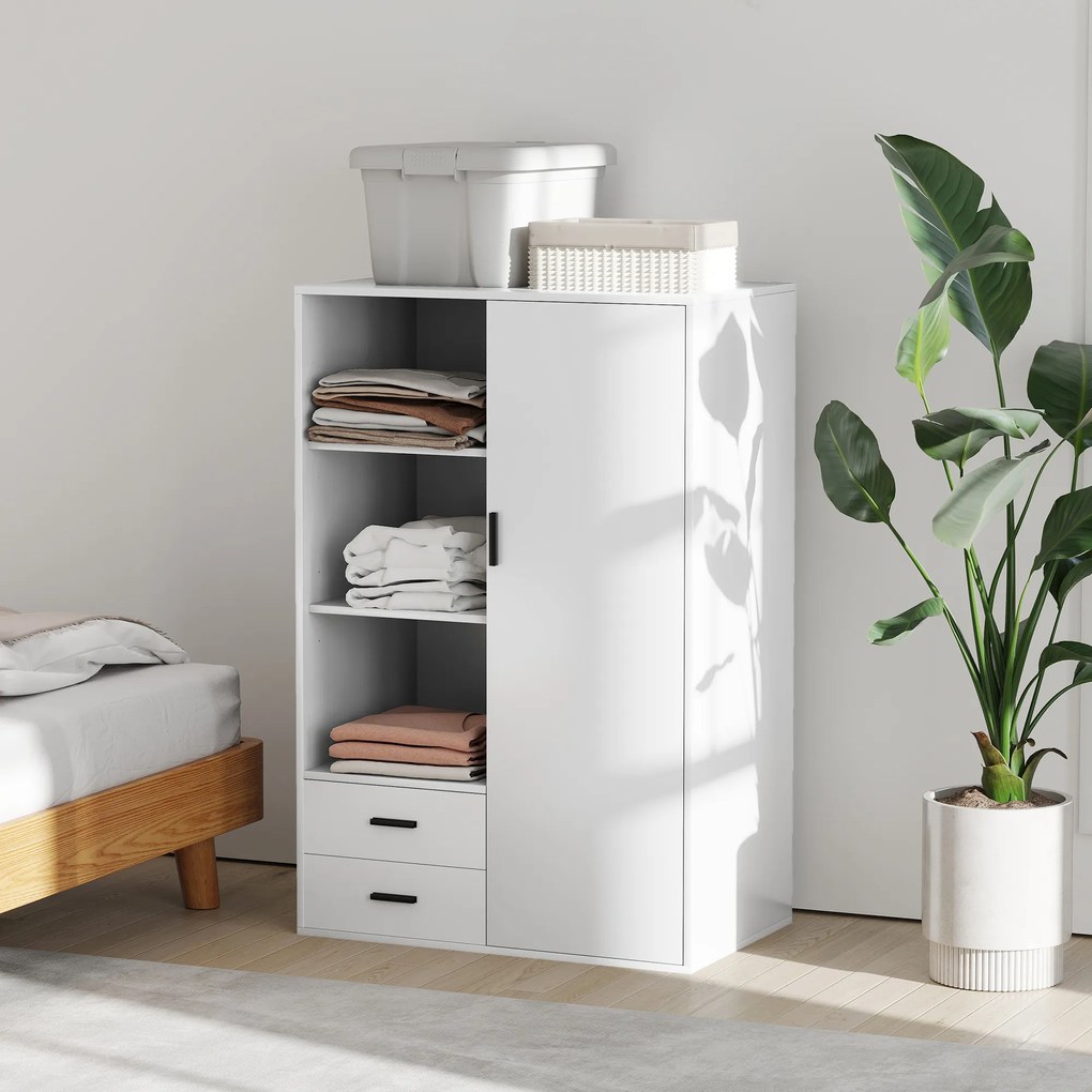 HOMCOM Dulap Modern Alb Sertare | Aosom Romania