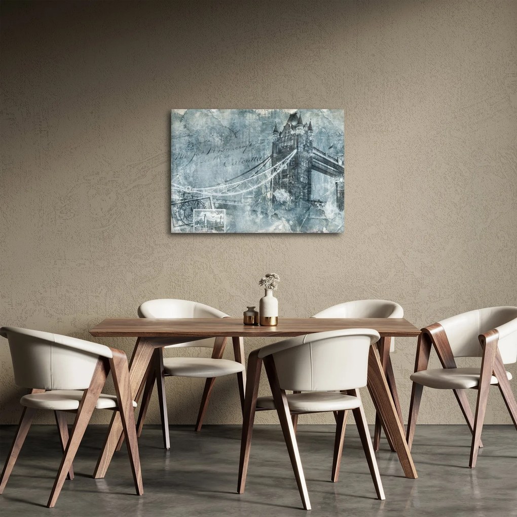 Tablou - Tower Bridge în tonuri reci (70x50 cm)