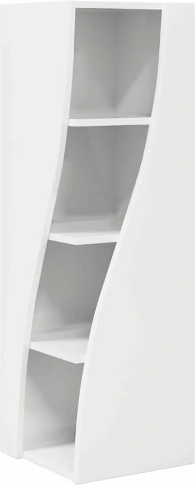 vidaXL Dulap de colț Alb lucios 32x32x102cm Lemn compozit