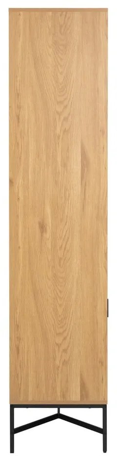 Vitrină în culoare naturală cu aspect de lemn de stejar 80x180x40 cm Jaipur – Actona