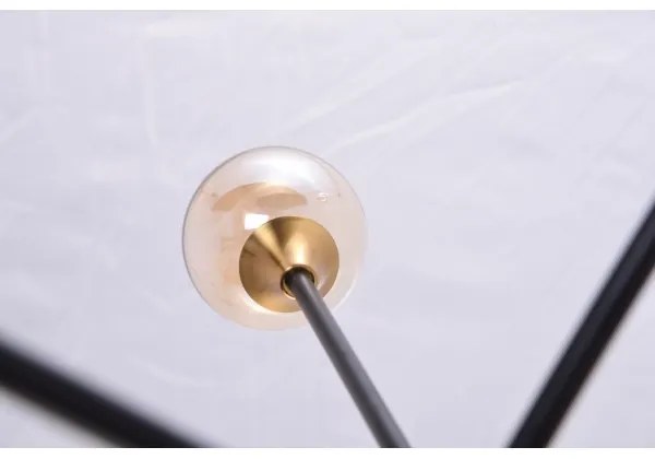 Lustră pe tijă SOLEN 6xG9/30W/230V neagră/aurie Azzardo AZ4700