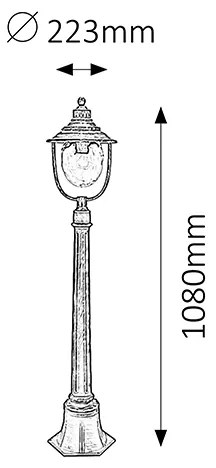 Rabalux 8679 - Corp de iluminat exterior BARCELONA 1xE27/60W/230V