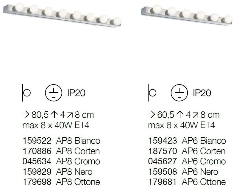 Aplica perete baie PRIVE AP6 alba 159423