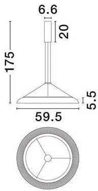 Lustra, Pendul LED, Aluminiu, Acrilic, Mantle 59,5cm NVL-9030110