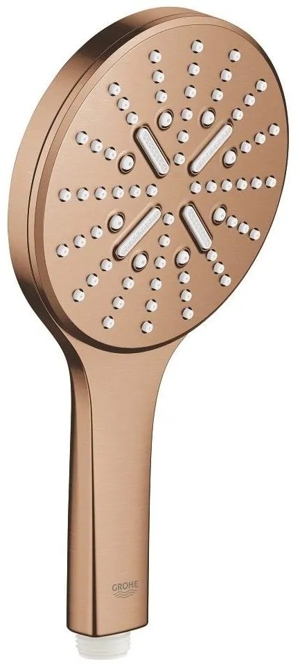 Para dus Grohe Rainshower Eco SmartActive 130 3 jeturi, cupru mat (brushed warm sunset)