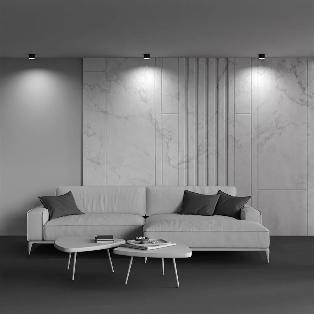 Spot LED aplicat design tehnic Vega D-9cm alb