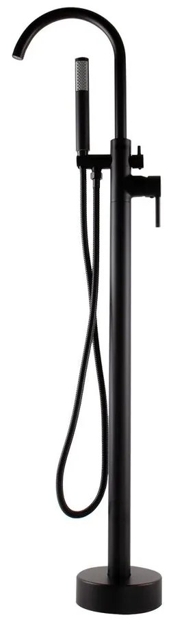 Korfu Black Baterie freestanding pentru cadă