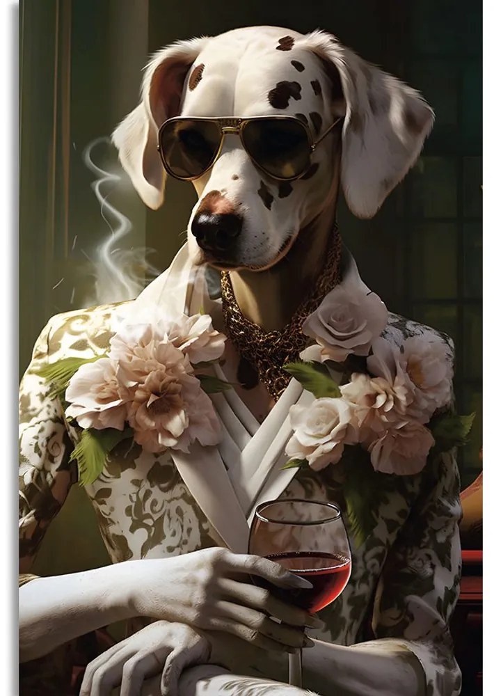Tablou animal gangster cățea dalmată