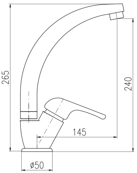 RAV Slezák SA006.0/3 - Baterie pentru chiuvetă SAZAVA, 26,5 cm, crom lucios
