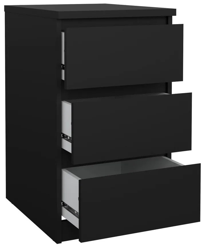 Comodă Simplicity 40 x 50 x 70 cm, negru mat