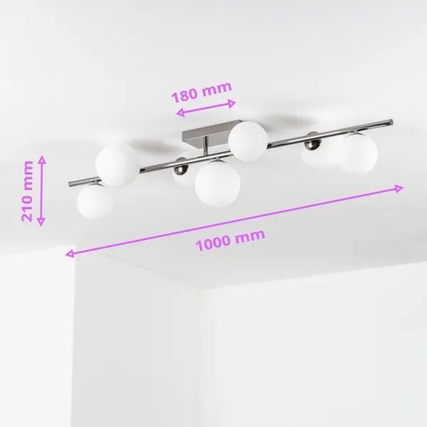 Brilagi - Lustră LED aplicată MILLA 7xG9/3W/230V negru crom/alb