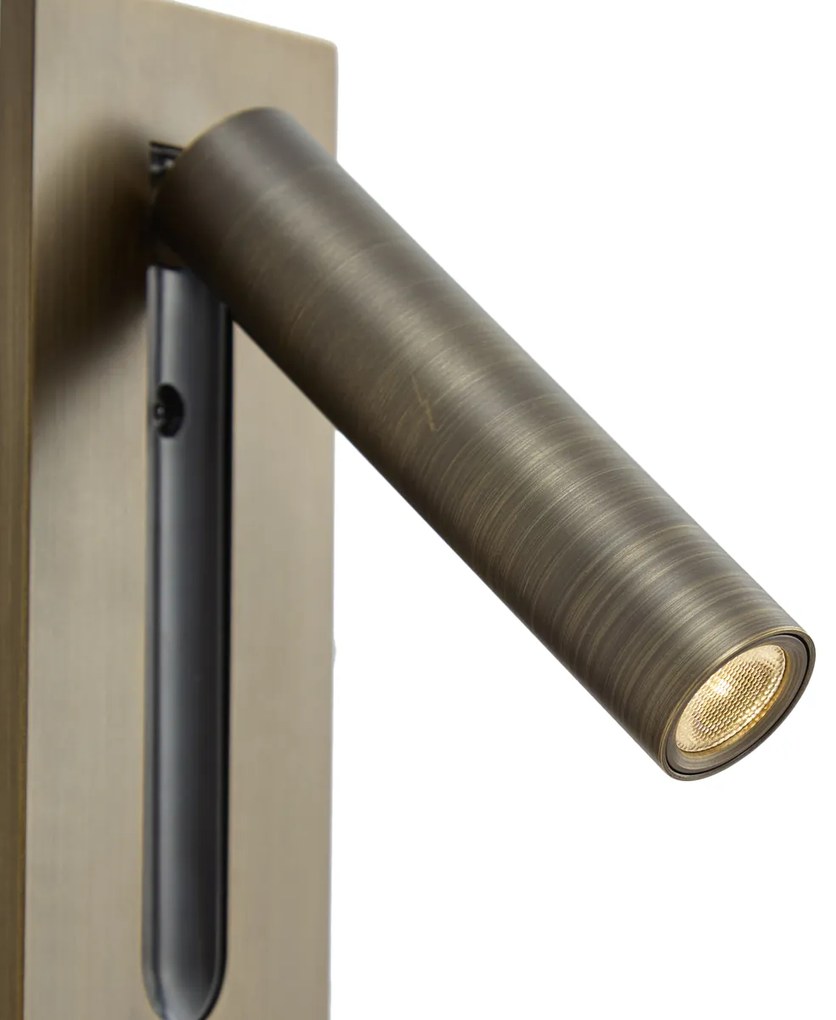 Lampă de perete modernă bronz închis incl. LED - Plaza