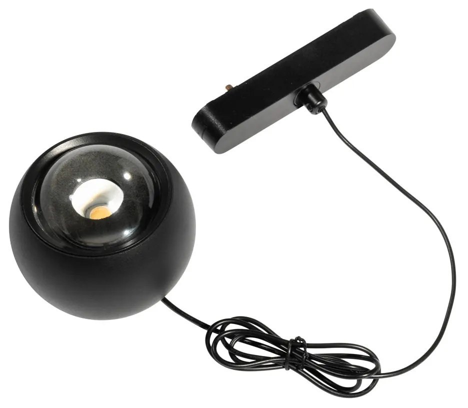 Lampă suspendată modernă neagră pentru sistem de șină monofazat inclusiv LED - Magnetic Lance