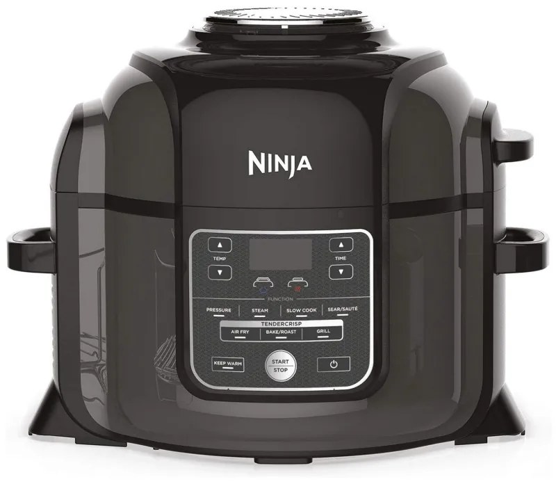 Multicooker Ninja OP300EU, 1460W, 6L, TenderCrisp, 7in1, fara BPA, Acoperire ceramica antiaderenta, Negru