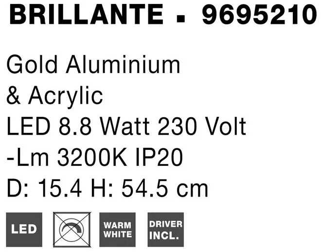 Veioza LED moderna design elegant BRILLANTE