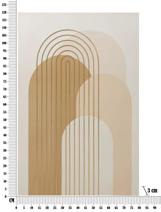 Tablou decorativ multicolor din lemn de Pin si panza, 80x3x120 cm, Shine-B Mauro Ferretti