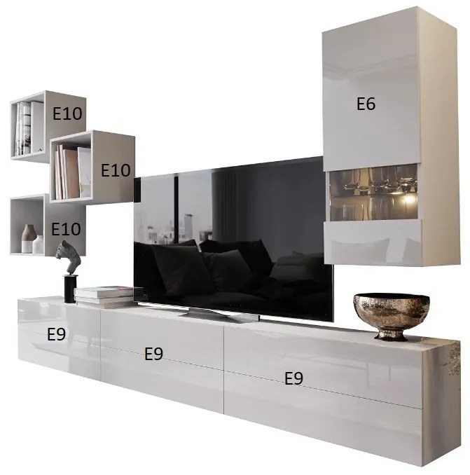 Mobilier living Berny 45 (alb + alb lucios). 1041466