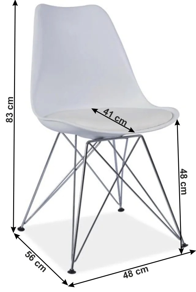 Scaun sufragerie Melany (alb). 1029457
