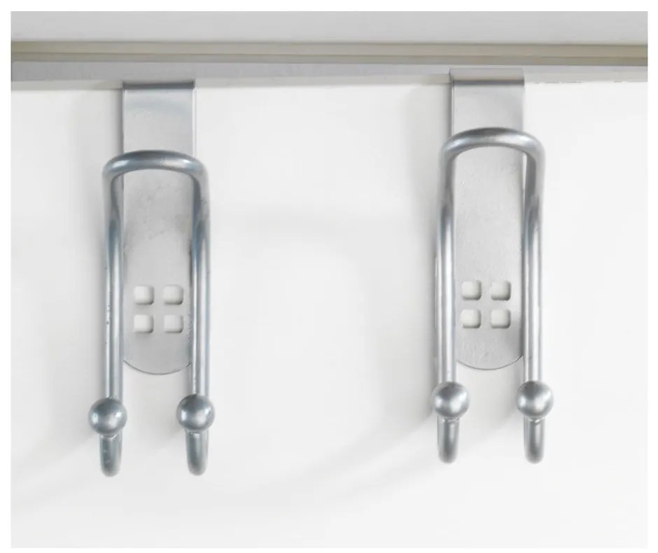 Set 2 cârlige suspendate pentru ușă Wenko Door Hook, argintiu